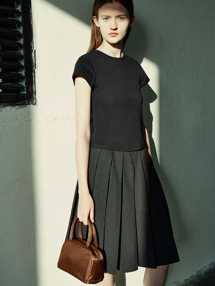 fano Stretch Cotton Commuter Straight Fit Women Crewneck Short Sleeve T-Shirts