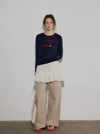 Lofi choose Colorblock Pullover Relaxed Fit Commuter Crewneck Casual Office Sweatshirt