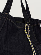 fano Spacious Open Top Casual Minimalist Denim Blue Everyday Women Tote Bags
