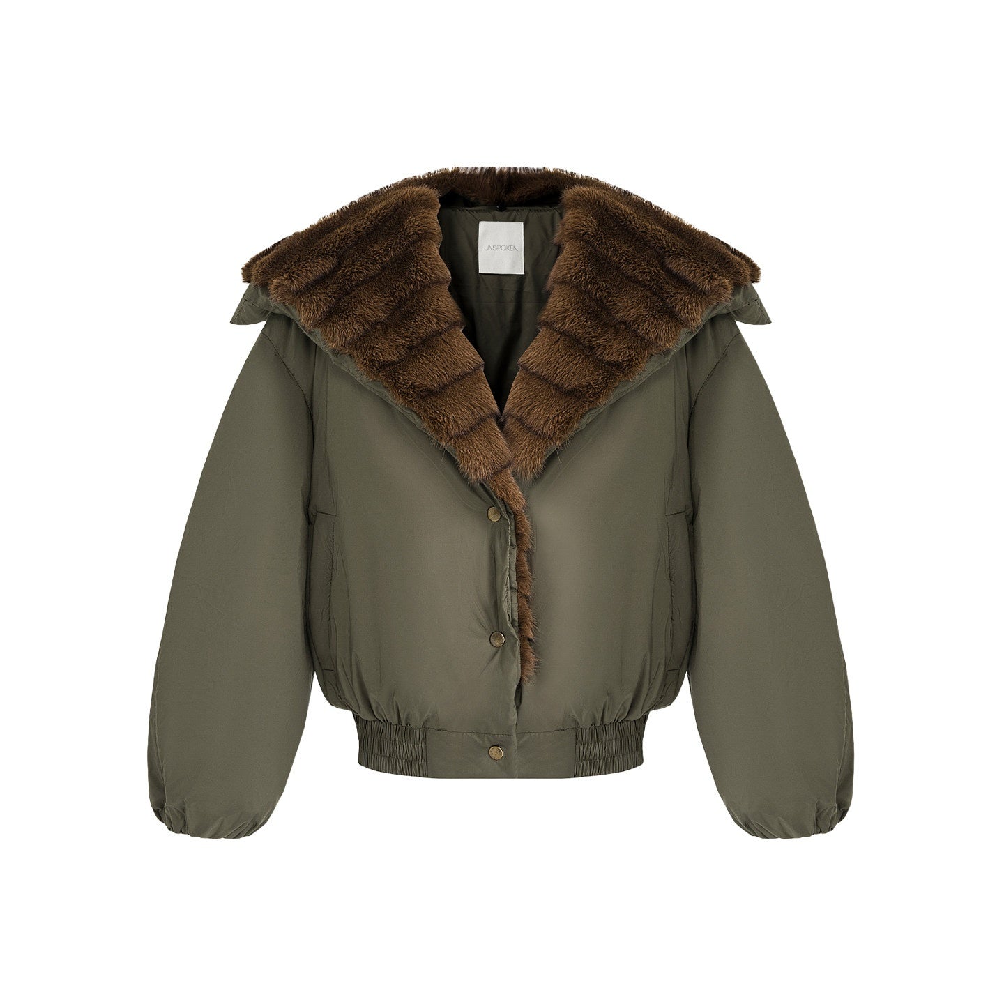 unspoken_90%_White_Duck_Down_Warm_Loose_Patchwork_Commuter_Olive_Green_Zip_Down_Jackets_MISSTT