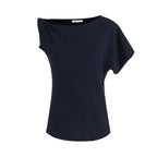 unspoken_3D_Detail_Slim_Fit_Minimal_Commuter_Asymmetric_Neck_Navy_Off_Shoulder_Crop_Tops_MISSTT