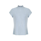 fano_Stretch_Slim_Korean_Commuter_Mock_Neck_Women_Short_Sleeve_T-Shirts_MISSTT