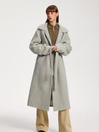 someone sometimes Acrylic Wool Blend Stand Collar Open Front Commuter Knit Brown Cardigans