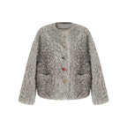 fano_Faux_Fur_Straight_Cut_Minimal_Workwear_Women_Gray_Khaki_Short_Coat_MISSTT