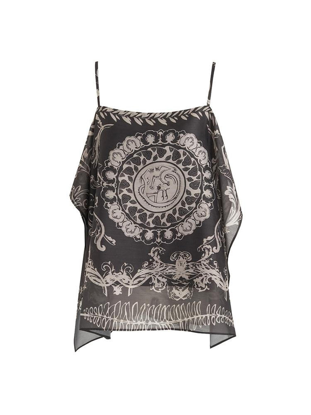 unspoken Resort Print Loose Fit Polyester Tank Women Lightweight Breathable Camisoles