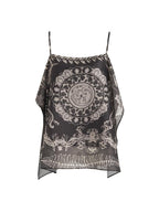 unspoken Resort Print Loose Fit Polyester Tank Women Lightweight Breathable Camisoles