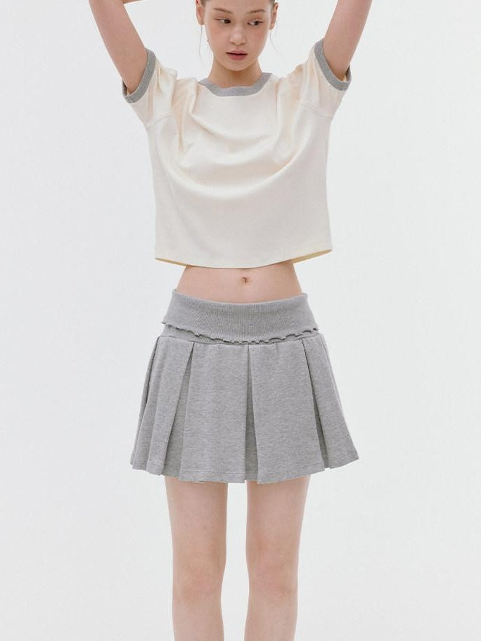 fano Quick Dry Cotton Stretch Loose Korean Crewneck Off White Short Sleeve T-Shirts