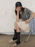 Lofi choose High Waist Flattering Wide A Line Loose Workwear Pink Full Circle Midi Skirts