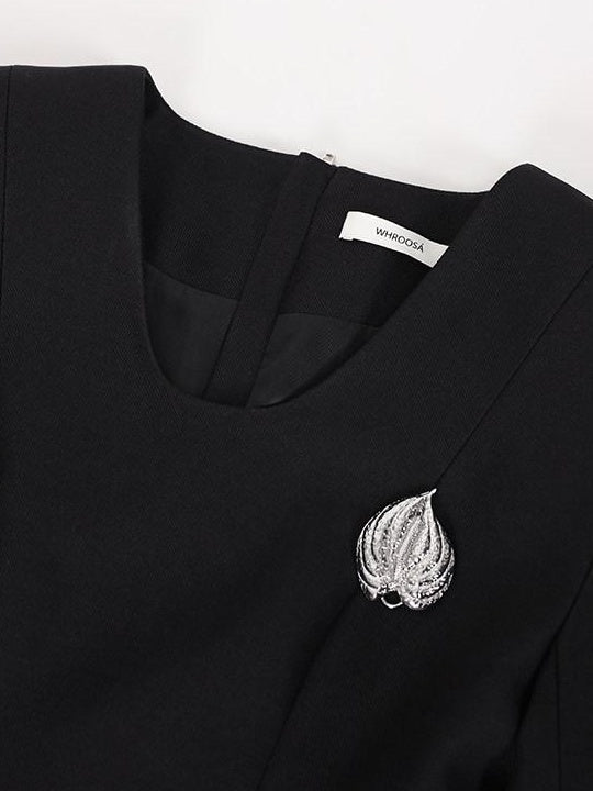 audreyyang Slim Waist Fitted Crew Neck Polyester Women Black Gray Long Sleeve Crop Tops