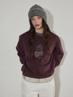 Lofi choose Patchwork Loose Fit Office Crew Neck Women Dark Gray White Long Sleeve T-Shirts