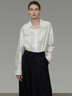 unspoken Breathable Lyocell Loose Fit Button Cardigan Women Work White Long Sleeve Shirts