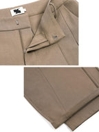 someone sometimes Stretch Pleated Casual Natural Waist Women Olive Green Zip Fly Wide Leg Pants