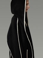 unspoken Premium Wool Alpaca Blend Straight Tailored Office Notch Lapel Black Wool Coats