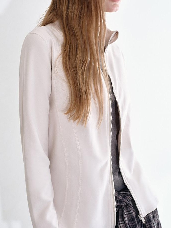 fano Stretch Long Sleeve Zip Front Sporty Standard Fit Women Solid Lounge Sets