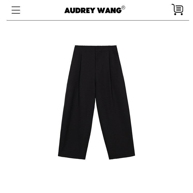 audreyyang_Comfortable_Pleated_Natural_Waist_Women_Polyester_Zip_Fly_Wide_Leg_Pants_MISSTT