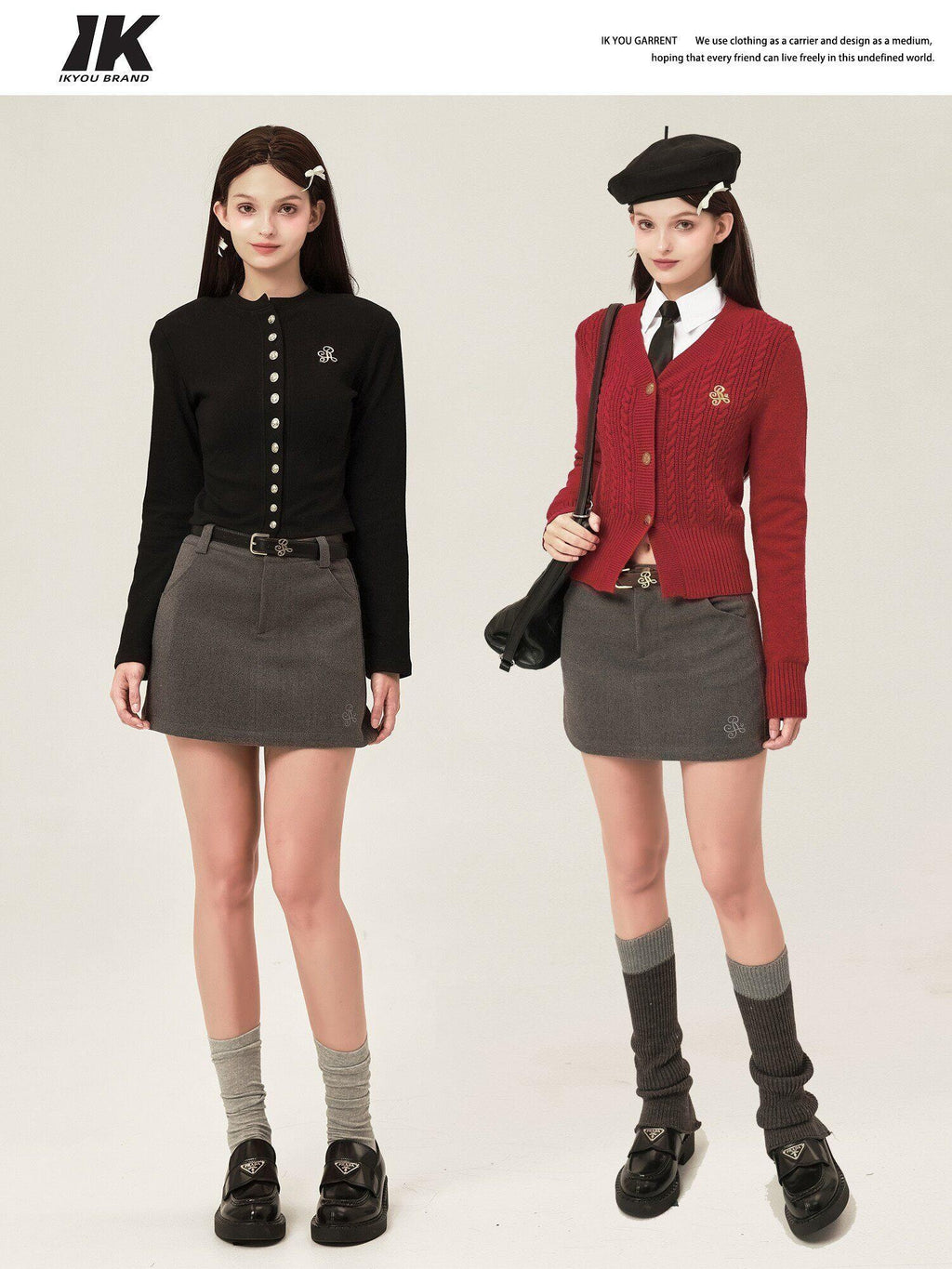ikyou Durable Non Deforming Embroidered A Line High Waist Casual Ladies Mini Skirts