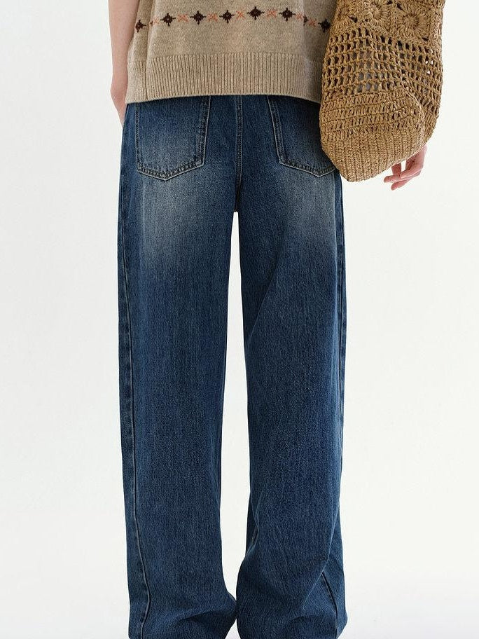 fano Cotton Commuter Natural Waist Loose Fit Women Denim No Stretch Wide Leg Jeans