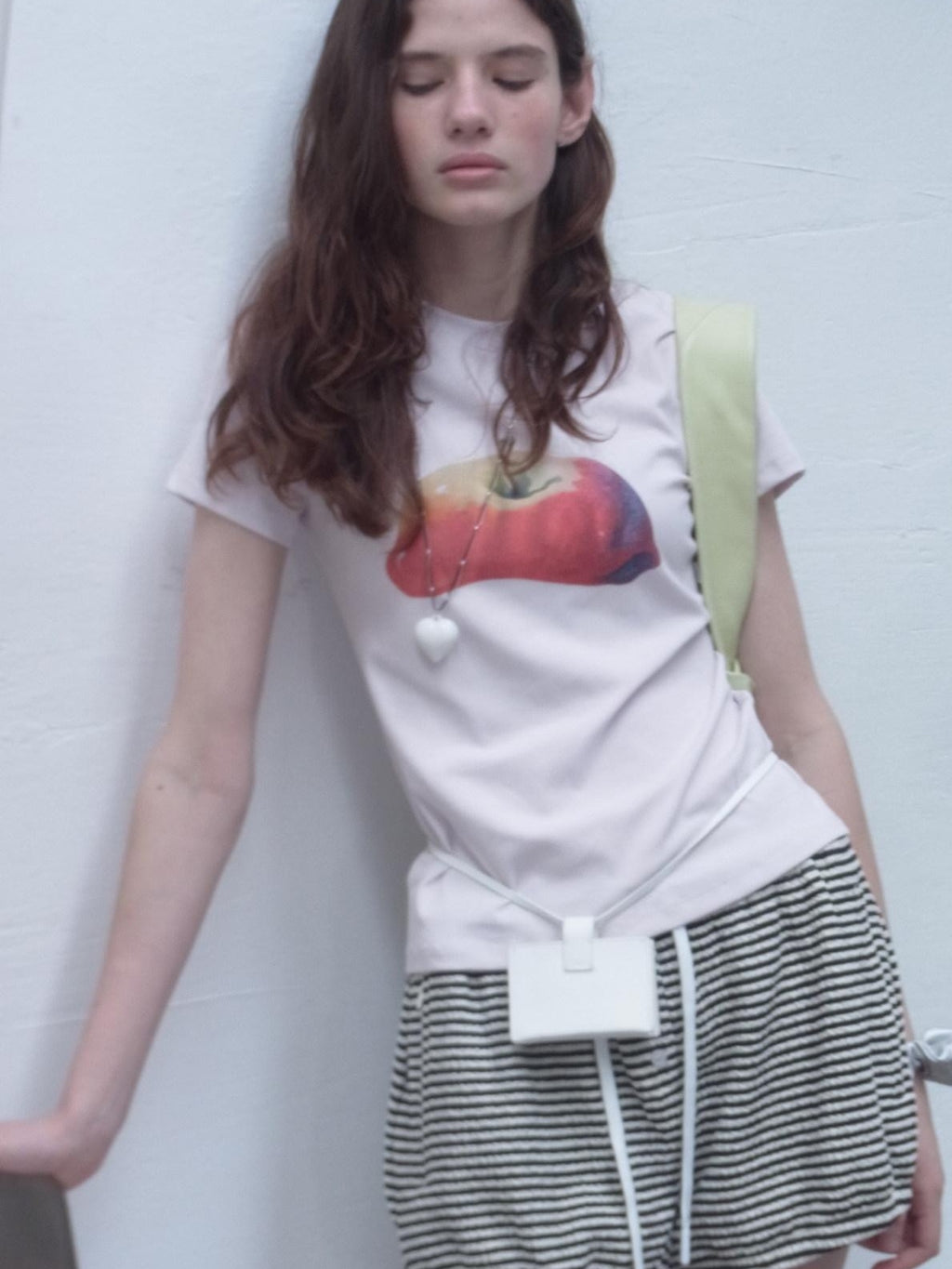 Lofi choose Office Relaxed Printed Round Neck Women Light Blue Short Sleeve T-Shirts