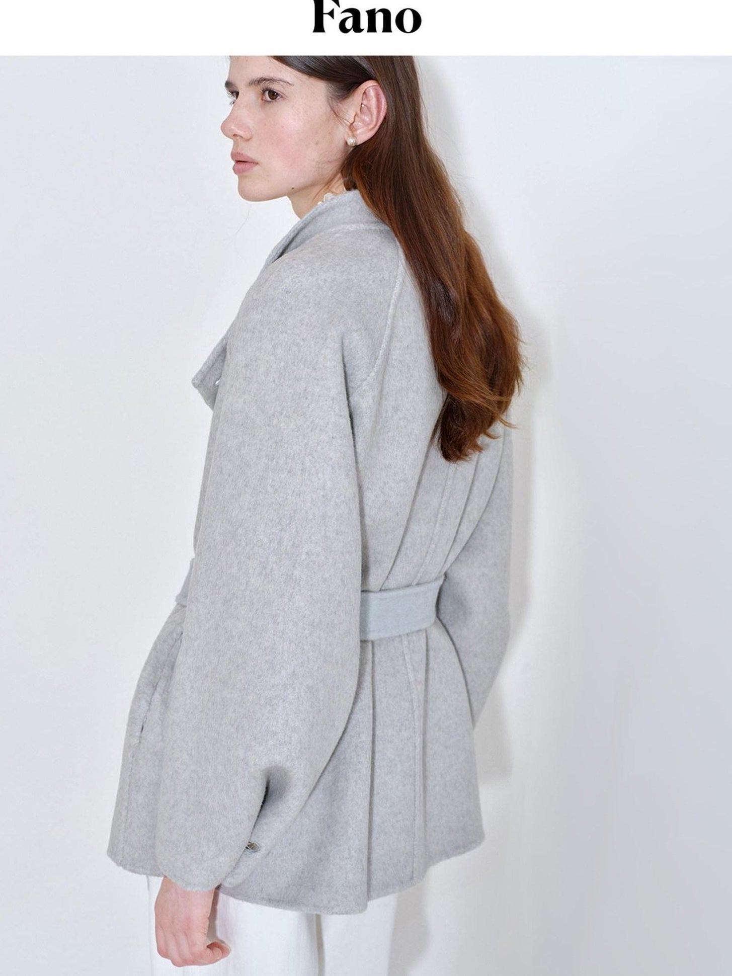 fano 68 Percent Wool Blend Korean Commuter Straight Fit Blazer Women Wool Coats