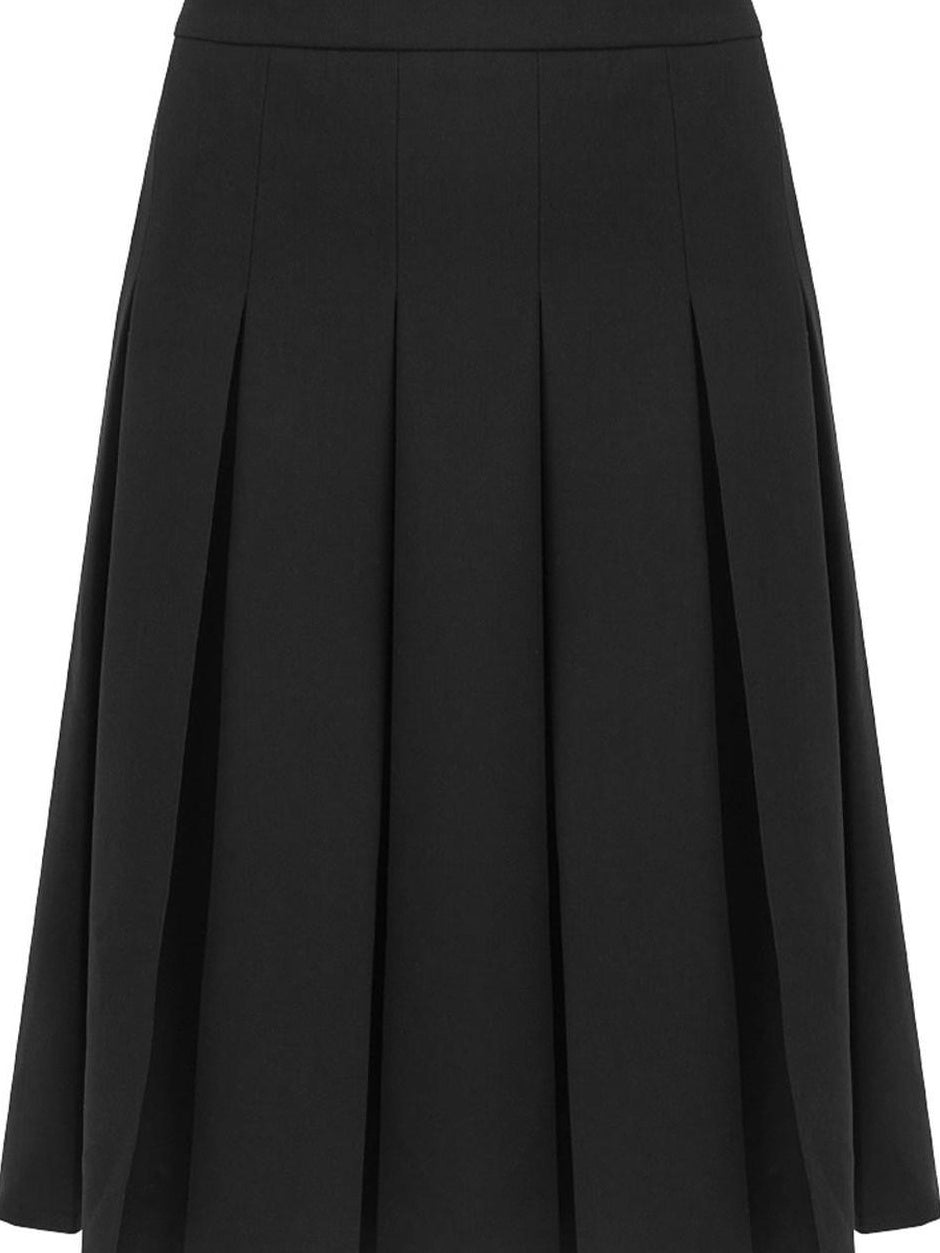fano Sweet Lace Pleated Mid Waist Paneled Casual Women Black Midi Skirts