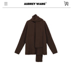 audreyyang_100_Percent_Sheepswool_Thick_Vintage_Loose_Built_In_Scarf_Women_Knit_Sweaters_MISSTT