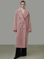 unspoken Thick Warm Tailored Straight Cut Double Breasted Long Women Wool Coats