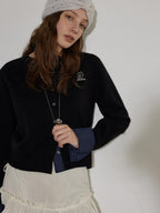Lofi choose Soft Acrylic Loose Commuter Round Neck Button Long Sleeve Women Knit Cardigans