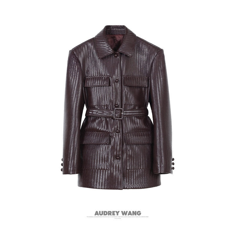 audreyyang_Multi_Pocket_Loose_Fit_Faux_Pu_Leather_Lapel_Button_Cuff_Women_Leather_Jackets_MISSTT