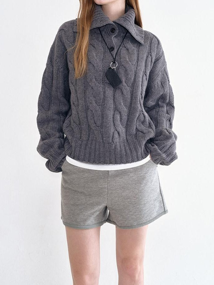 fano Thermal Wool Blend Relaxed Long Sleeve Commuter Heather Grey Cardigans
