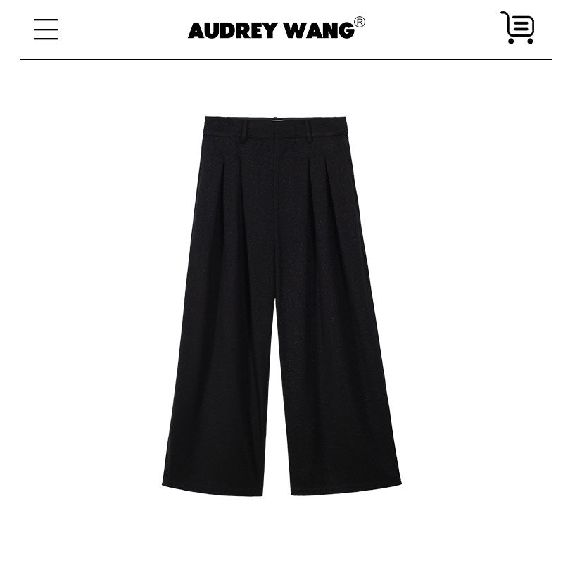 audreyyang_Elegant_Slim_Waist_Poly_Blend_Round_Neck_Midlength_Pullover_Black_Long_Coats_MISSTT