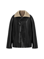unspoken Minimalist Commuter Loose Fit Longsleeve Zip Women Black Leather Jackets