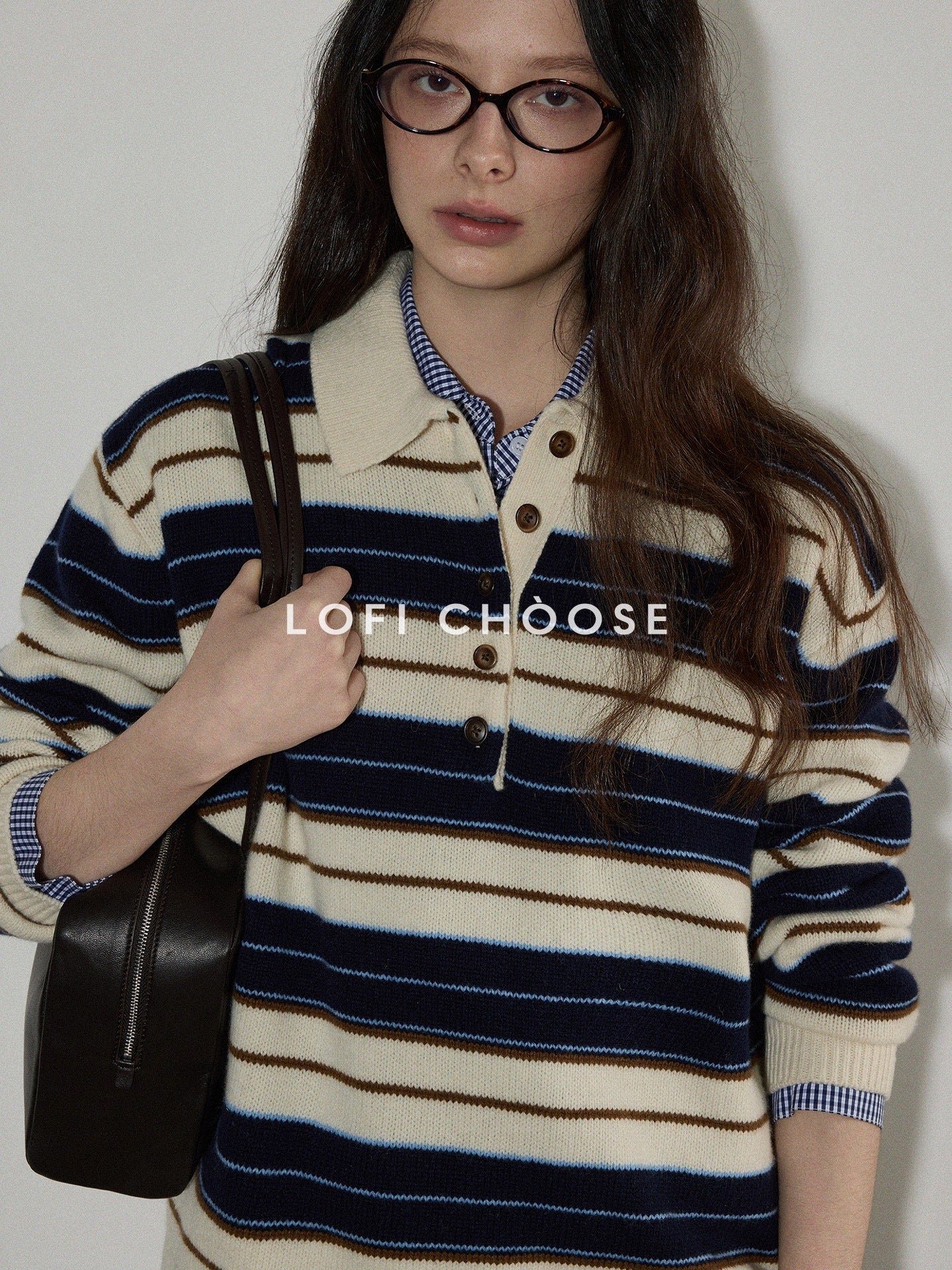 Lofi_choose_Contrast_Polo_Collar_Striped_Loose_Office_Knit_Button_Pullover_Women_Sweaters_MISSTT