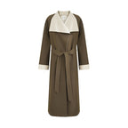 unspoken_Minimalist_Office_Loose_Longline_Poly_Blend_Women_Green_Trench_Coats_MISSTT