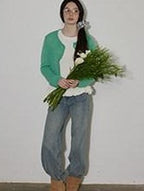 Lofi choose Versatile Commuter Crew Neck Regular Beige Charcoal Long Sleeve T-Shirts