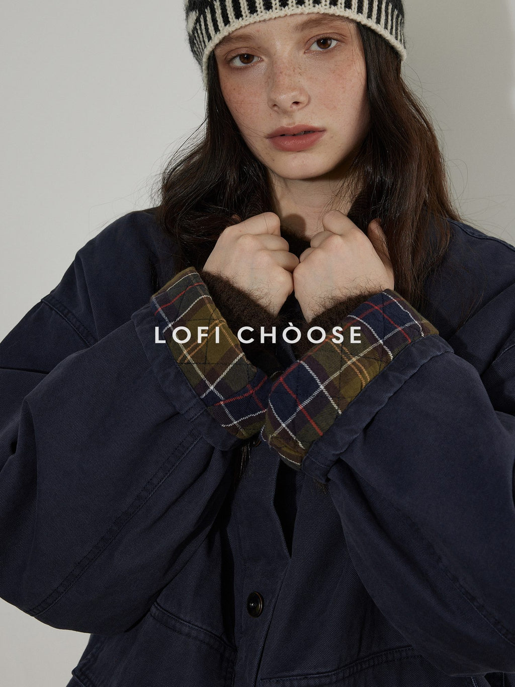 Lofi choose Warm Thick Cotton Commuter Loose Fit Single Breasted Button Front Puffer Jackets