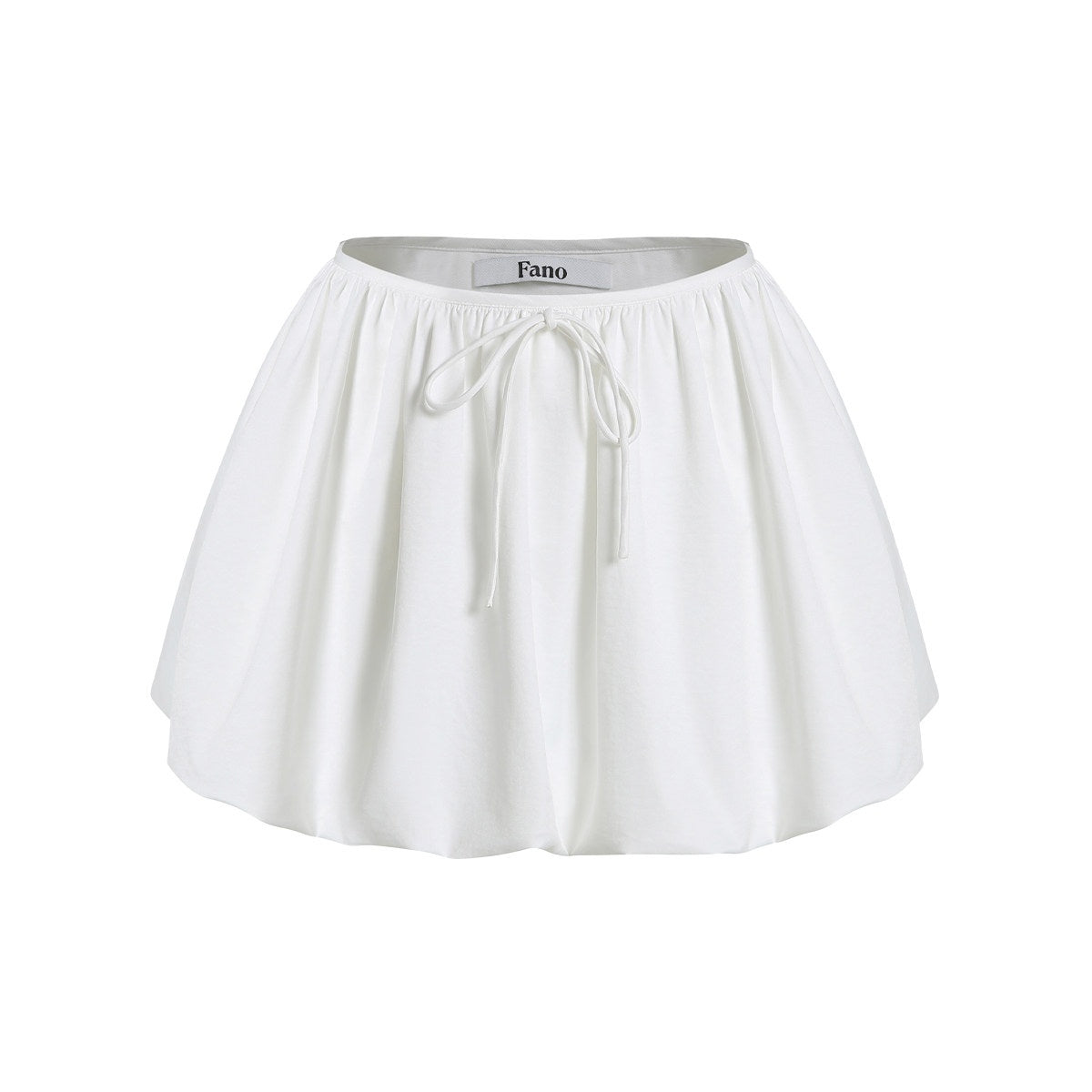 fano_Lined_Mid_Waist_A_Line_Bubble_Skirt_Loose_Korean_Solid_White_Mini_Skirts_MISSTT