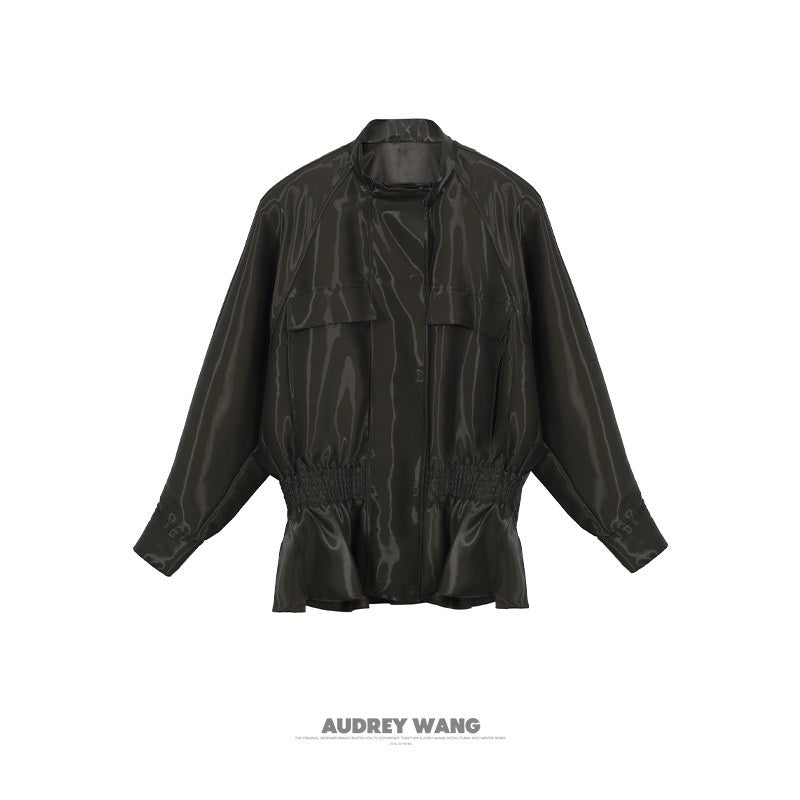 audreyyang_Drawstring_Techwear_Loose_Fit_Womens_Long_Sleeve_Button_Cropped_Jackets_MISSTT