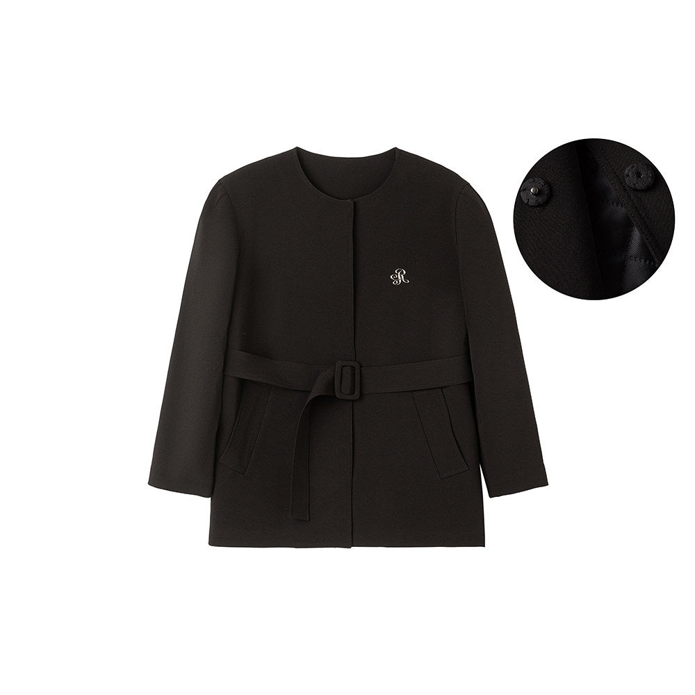 ikyou_Versatile_Belted_Relaxed_Fit_Office_Casual_Women_Polyester_Black_Blazers_MISSTT
