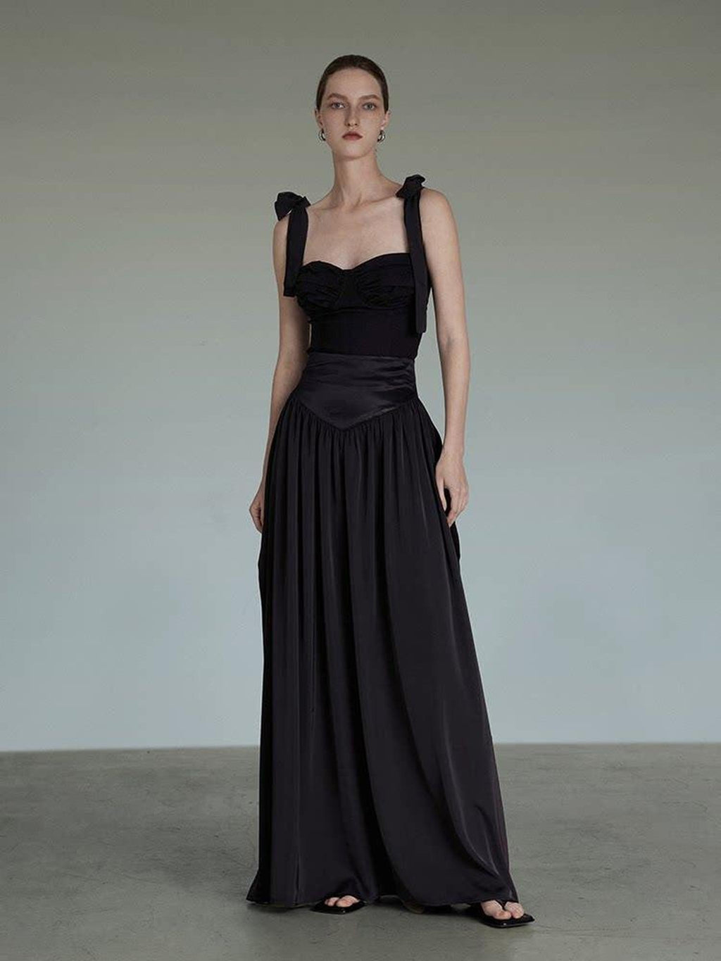 unspoken Flattering Slim Fit Spaghetti Strap Office Viscose Blend Women Maxi Dresses