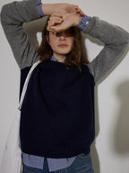 Lofi choose Flattering Plaid Minimal Collared Loose Long Sleeve Button Women Blue Shirts