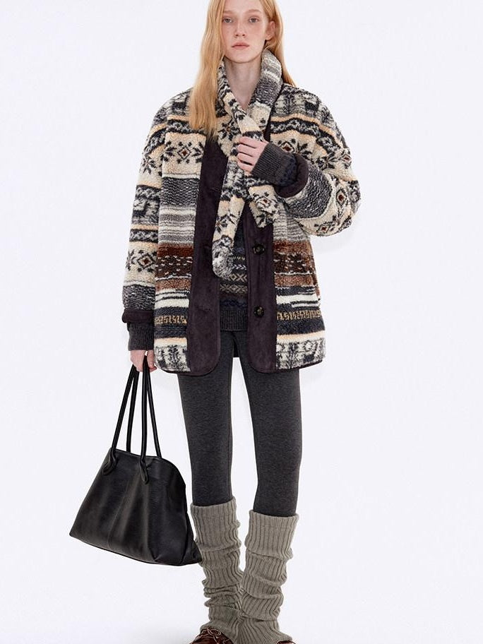 fano Warm Reversible Printed Casual Lapel Regular Fit Young Women Puffer Jackets