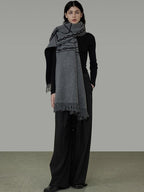 unspoken Cozy Double Sided Geometric Long Rectangular Warm Women Youth Polyester Scarves