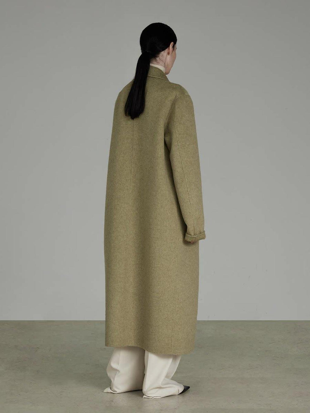 unspoken 70 Wool 30 Polyester Blend Minimalist Straight Double Breasted Blazer Wool Coats