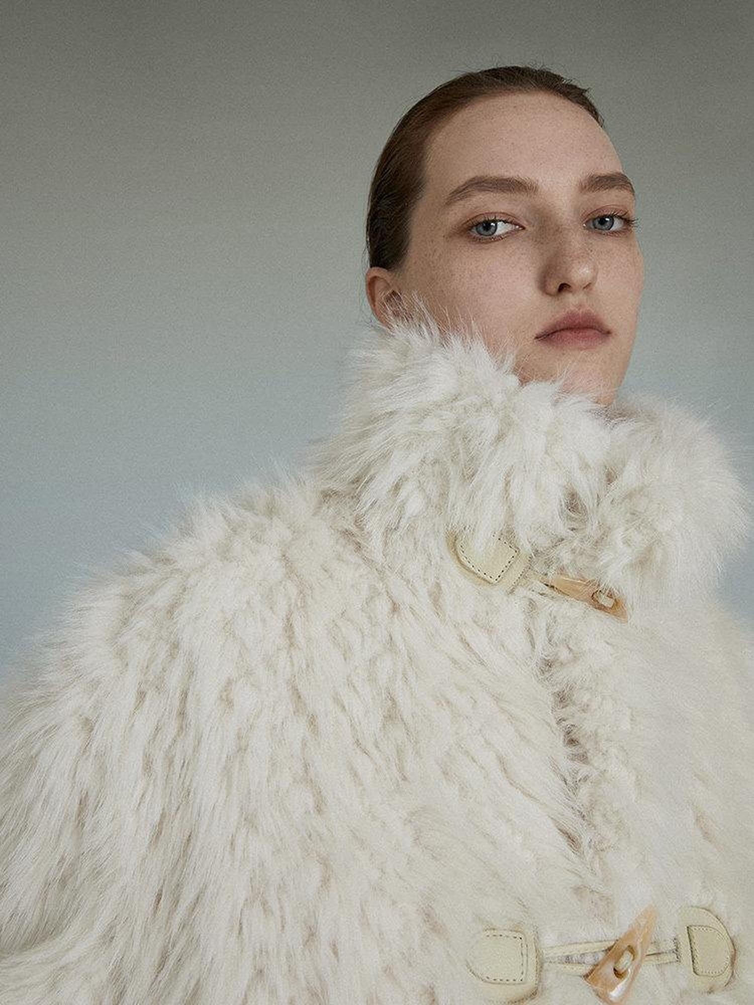 unspoken Ivory High Neck Button Closure Minimalist Workwear Midlength Women Long Coats