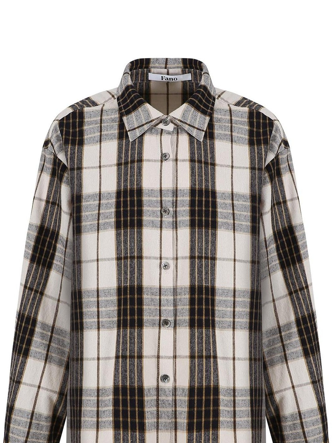 fano Adjustable Cotton Plaid Loose Turndown Collar Long Sleeve Young Women Shirts