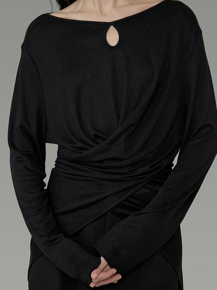 unspoken Soft Stretch Slim Fit Minimal Commuter Knit Pullover For Women Black Sweaters