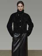 unspoken Warm Sculpted Tailoring Minimal Commuter Loose High Waist Wool Blend Short Coat