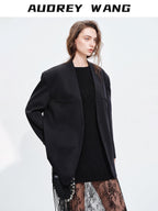 audreyyang Stretchy Polyester Blend Patchwork H Silhouette Casual Women Midi Dresses