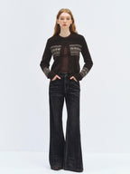 someonesometimes Cozy Wool Alpaca Blend Casual Geometric Button Round Neck Women Cardigans