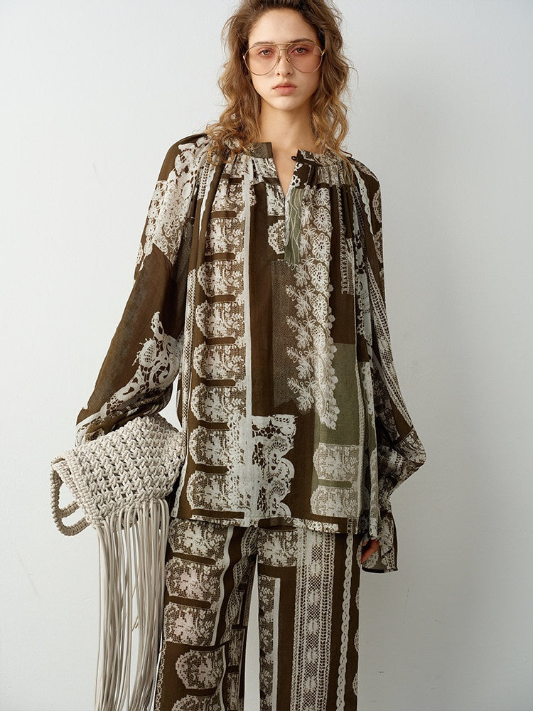 audreyyang_Sustainable_Viscose_Ramie_Printed_Loose_V-neck_Long_Sleeve_Women_Blouses_MISSTT